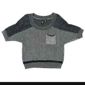Boy Meets Girl cable knit sweater Black and Grey- Size XL